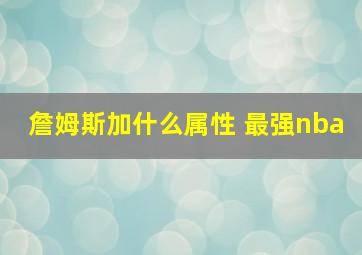 詹姆斯加什么属性 最强nba